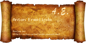 Anton Ermelinda névjegykártya